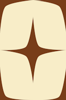 Starburst Burnt Umber Ivory - Mid Century ταπετσαρία