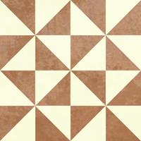 Rustic Geometric Mosaic Tiles - Tan Ivory tapety