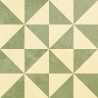 Rustic Geometric Mosaic Tiles - Sage Ivory tapet
