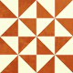 Rustic Geometric Mosaic Tiles - Rust Ivory