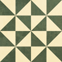 Rustic Geometric Mosaic Tiles - Jade Ivory tapet