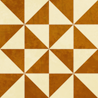 Rustic Geometric Mosaic Tiles - Copper Ivory tapety