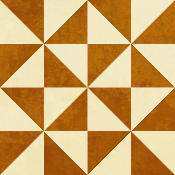 Rustic Geometric Mosaic Tiles - Copper Ivory