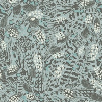 Neutral blue animal print ταπετσαρία