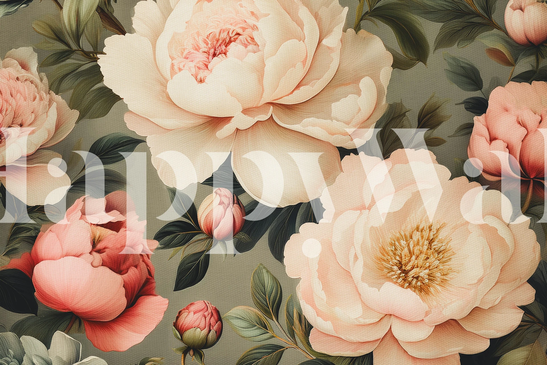 Flowers Elegant Peony Blossoms tapet i rommet