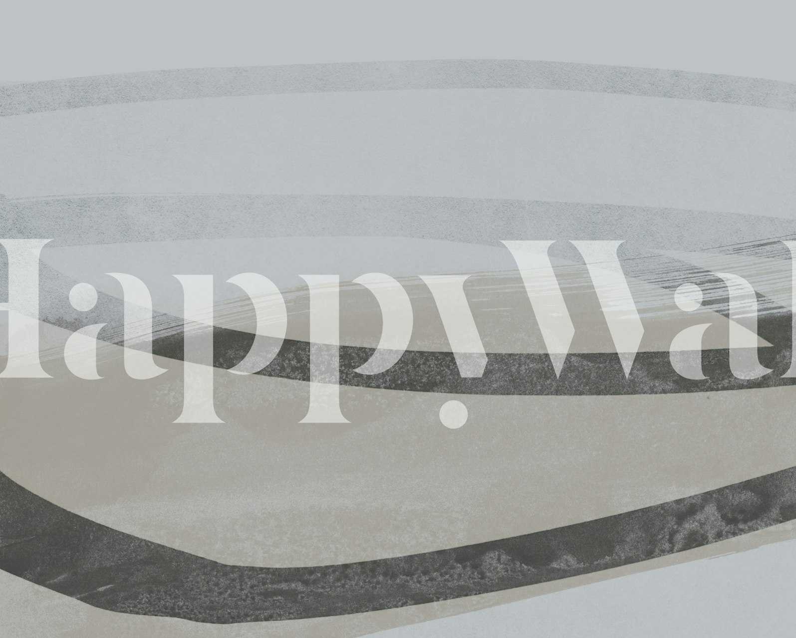 Abstract brushstrokes and lines wallpaper in a room