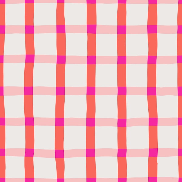 Casual Plaid Coral