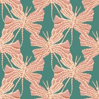 Pearl Butterfly Fantasy pink teal wallpaper