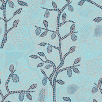 Mosaic Lemon Branches wallpaper
