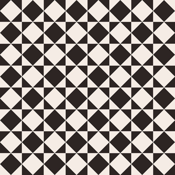 Diamond Checkerboard - black & white