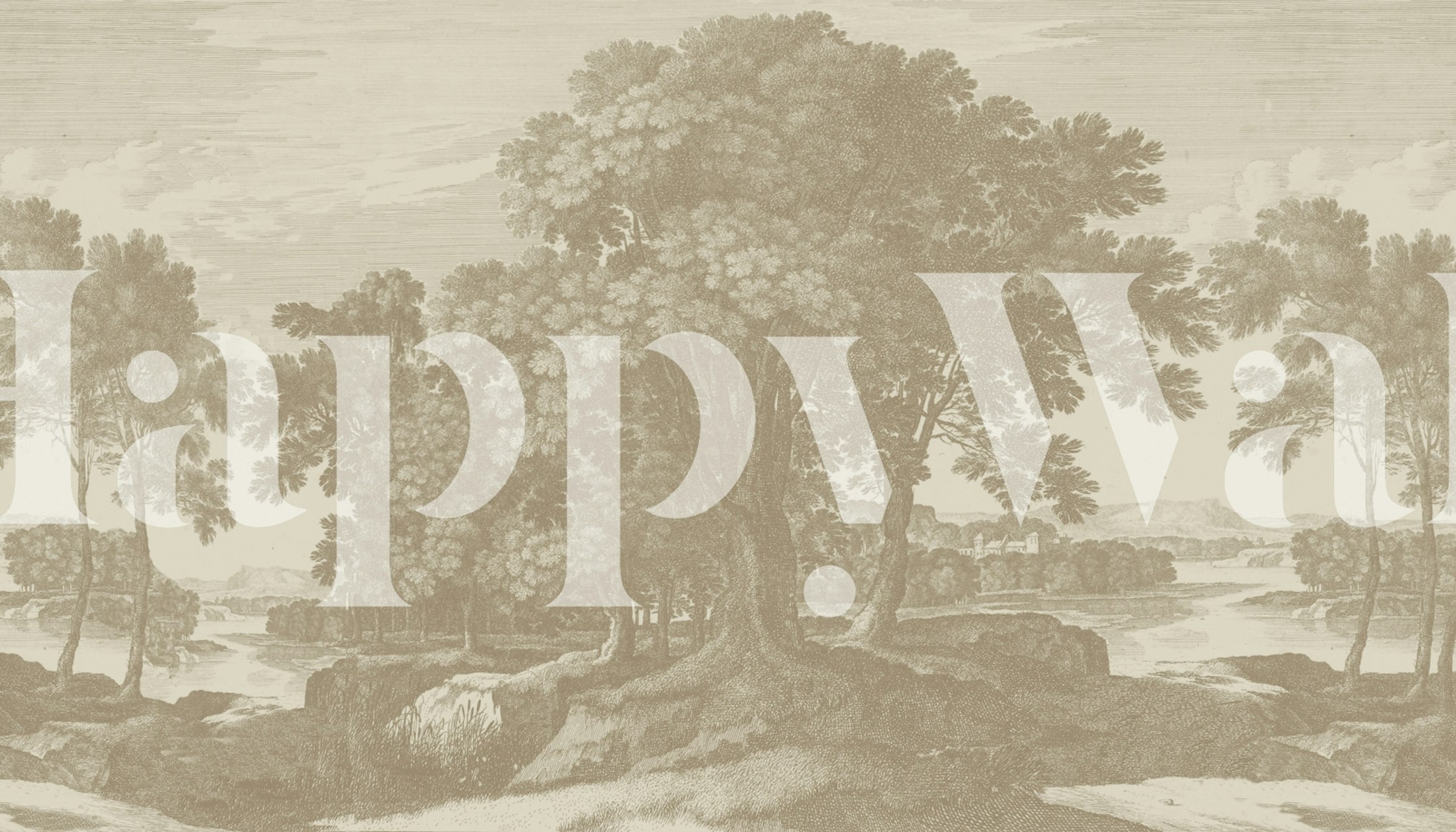 Dream Away Beige tapeta u ambijentu sobe