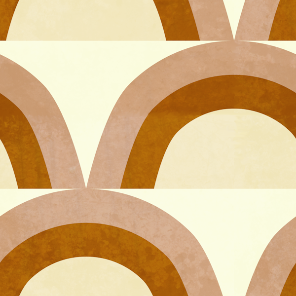 Mid Mod Rainbow Mauve Honey Ivory