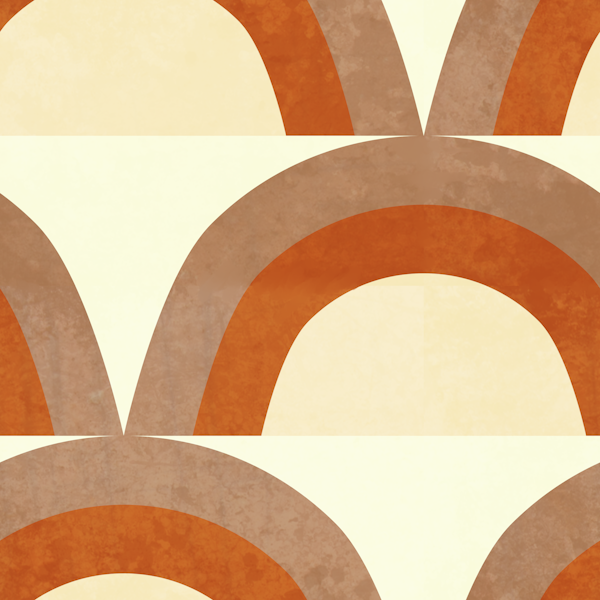 Mid Mod Rainbow Cooper Ocher