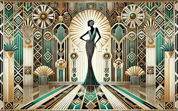 Art Deco Glamour Night Scene