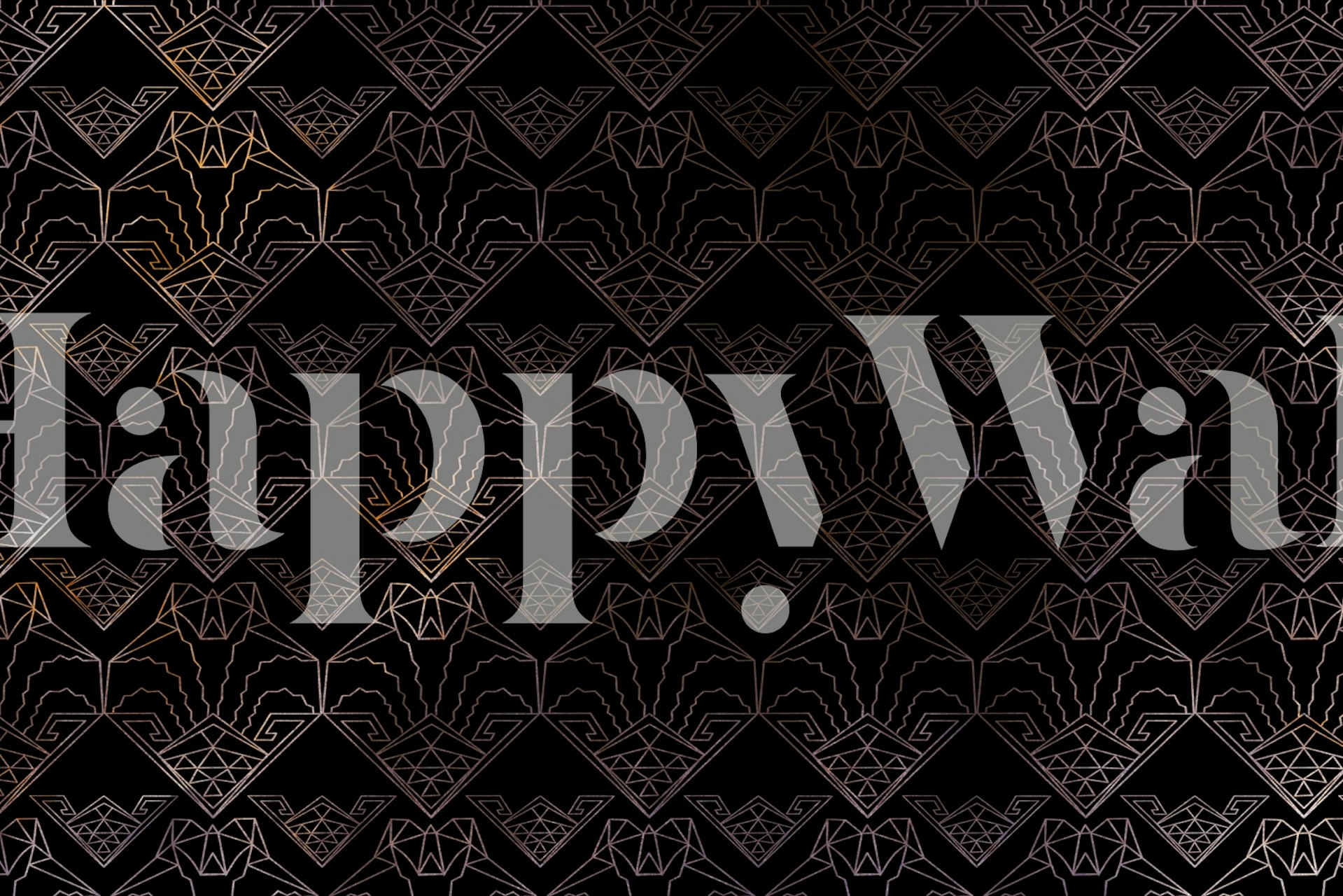 Geometric Noir Elegance tapet i et rum