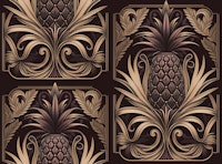 Roaring Twenties Art Deco Pineapple Chic tapete