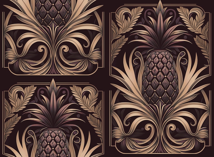 Roaring Twenties Art Deco Pineapple Chic Happywall