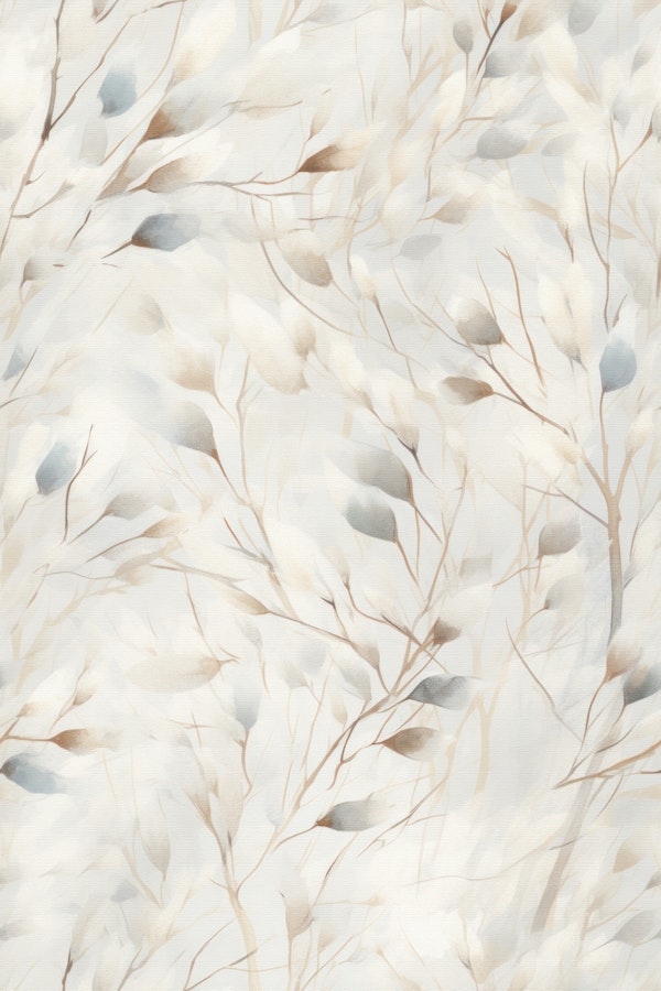 Watercolor Big Branch Elegant Canvas