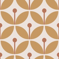 Graphic Scandi Floral Boho Yellow carta da parati