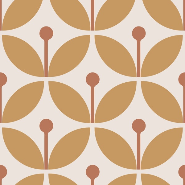 Graphic Scandi Floral Boho Yellow