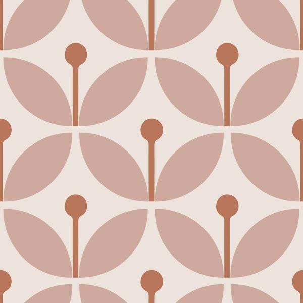Graphic Scandi Floral Boho Rose