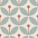 Graphic Scandi Floral Boho Blue