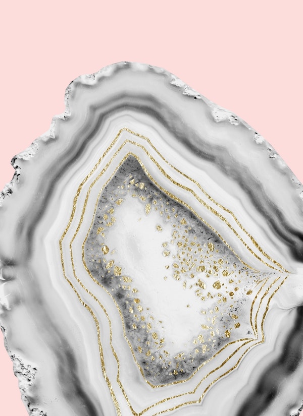 White Agate Gold Foil Glam 2