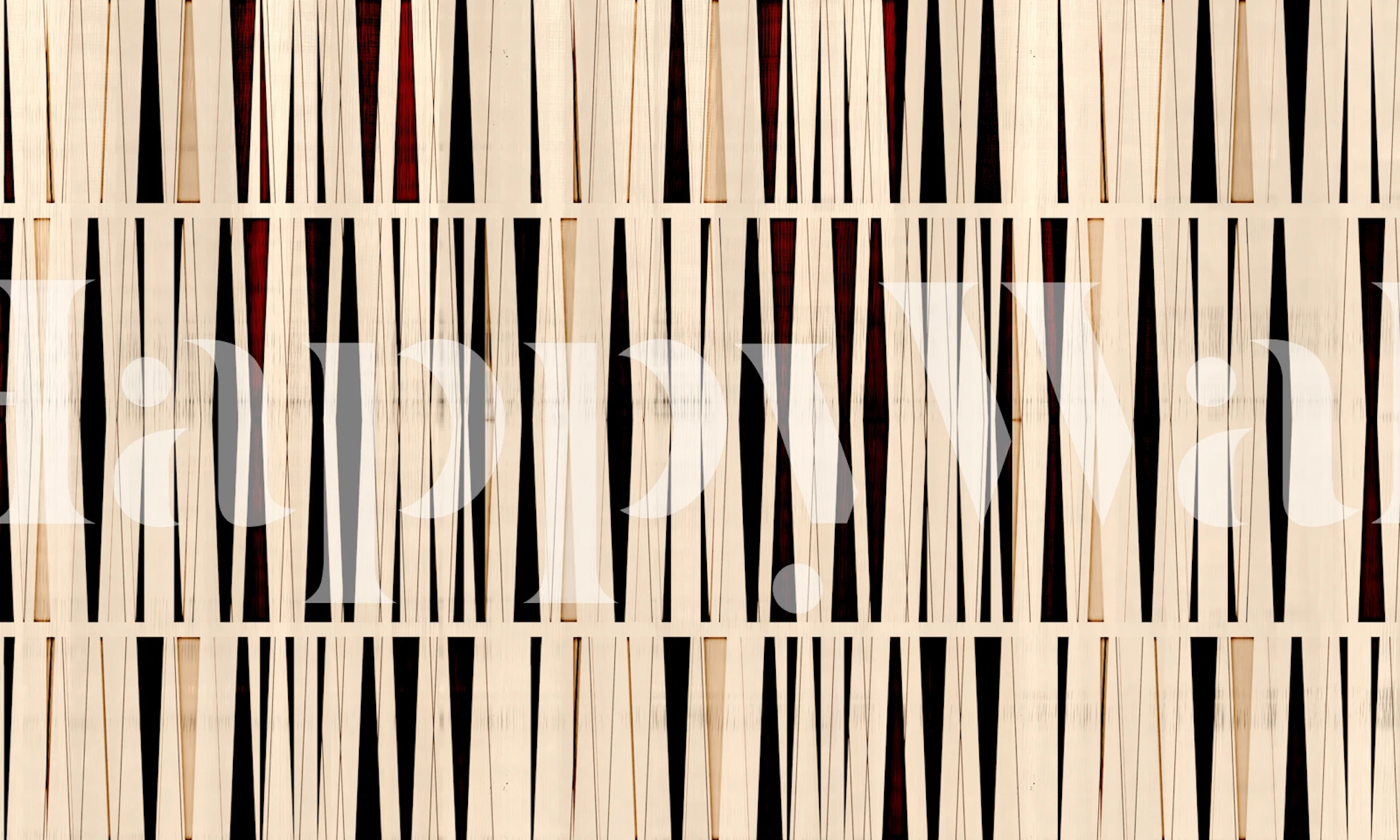 Carta da parati Rustic Wood Stripes in una stanza