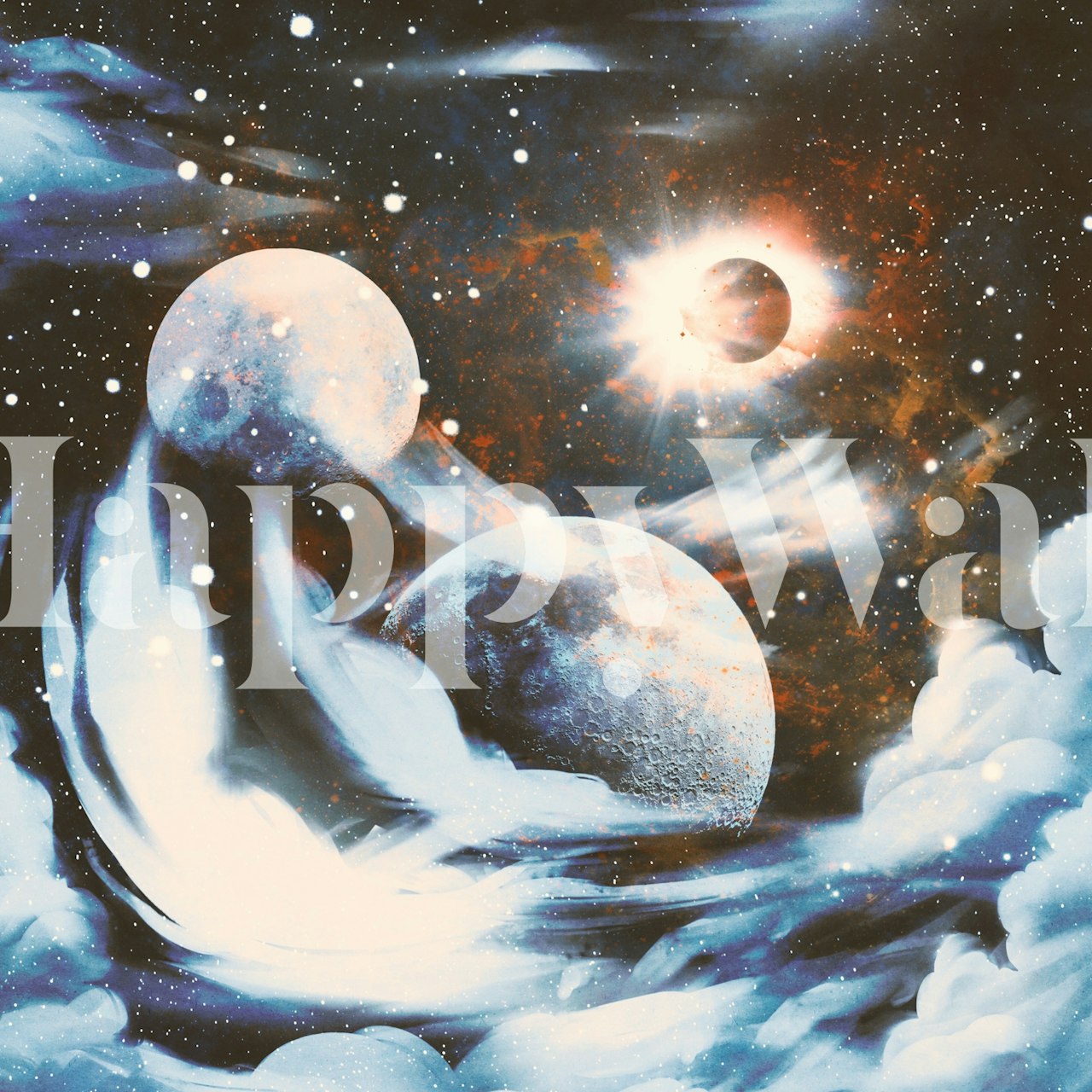 Galactic Orb Magic tapet i et rom