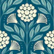 Botanical Bliss Damask - petrol