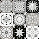 Whimsigothic tiles - black and white