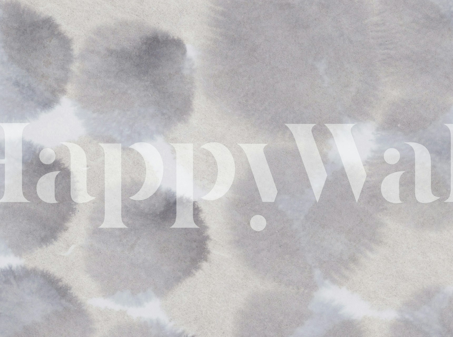 Cloudy watercolor abstract wallpaper displayed in a room