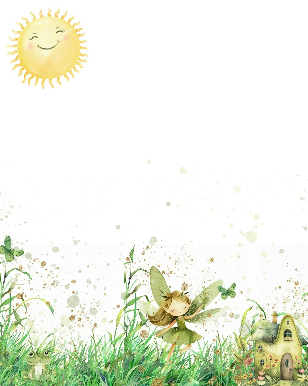 Sunny Garden kids room wallpaper design