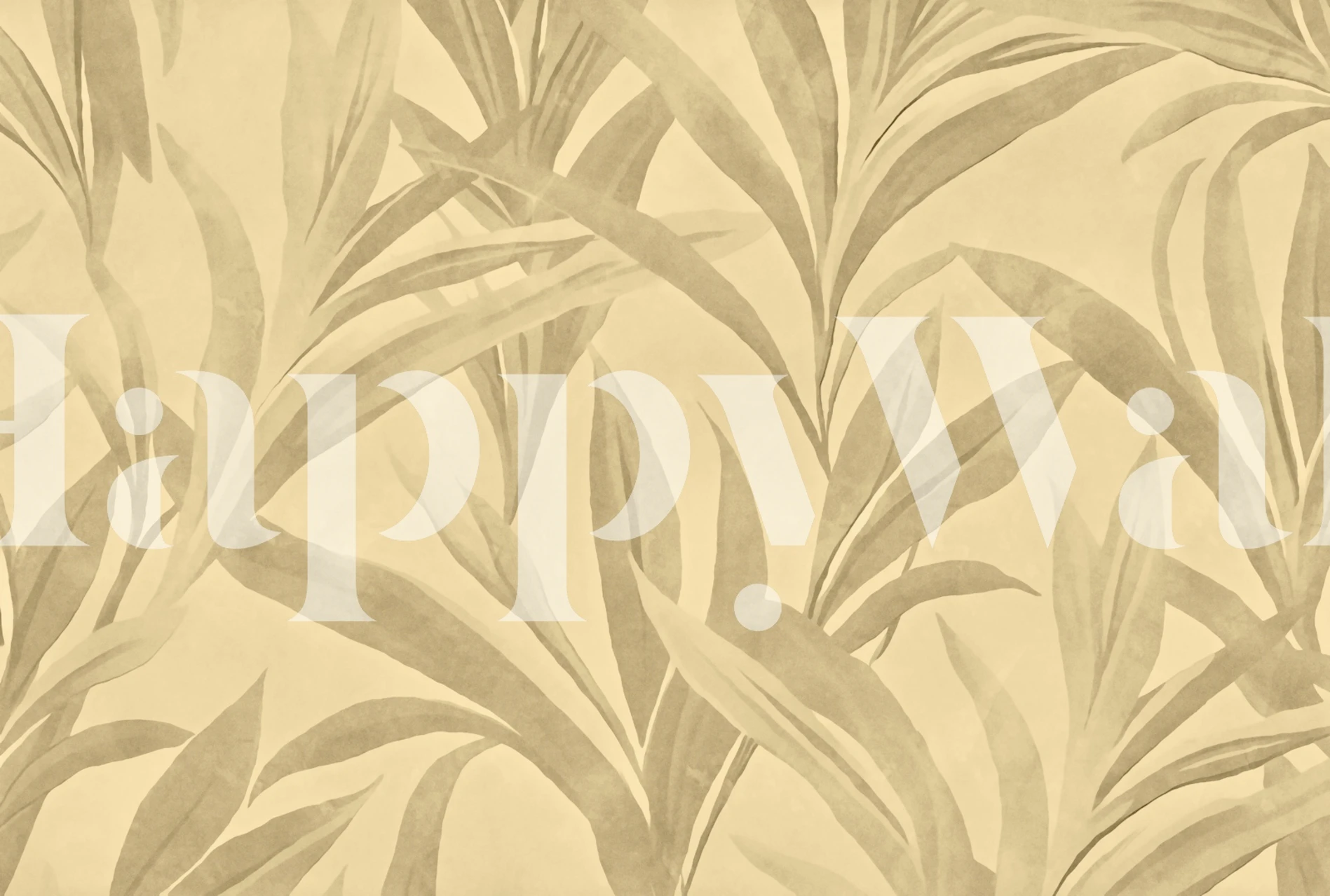 Calm Exotic Leaves Charm tapet i ett rum