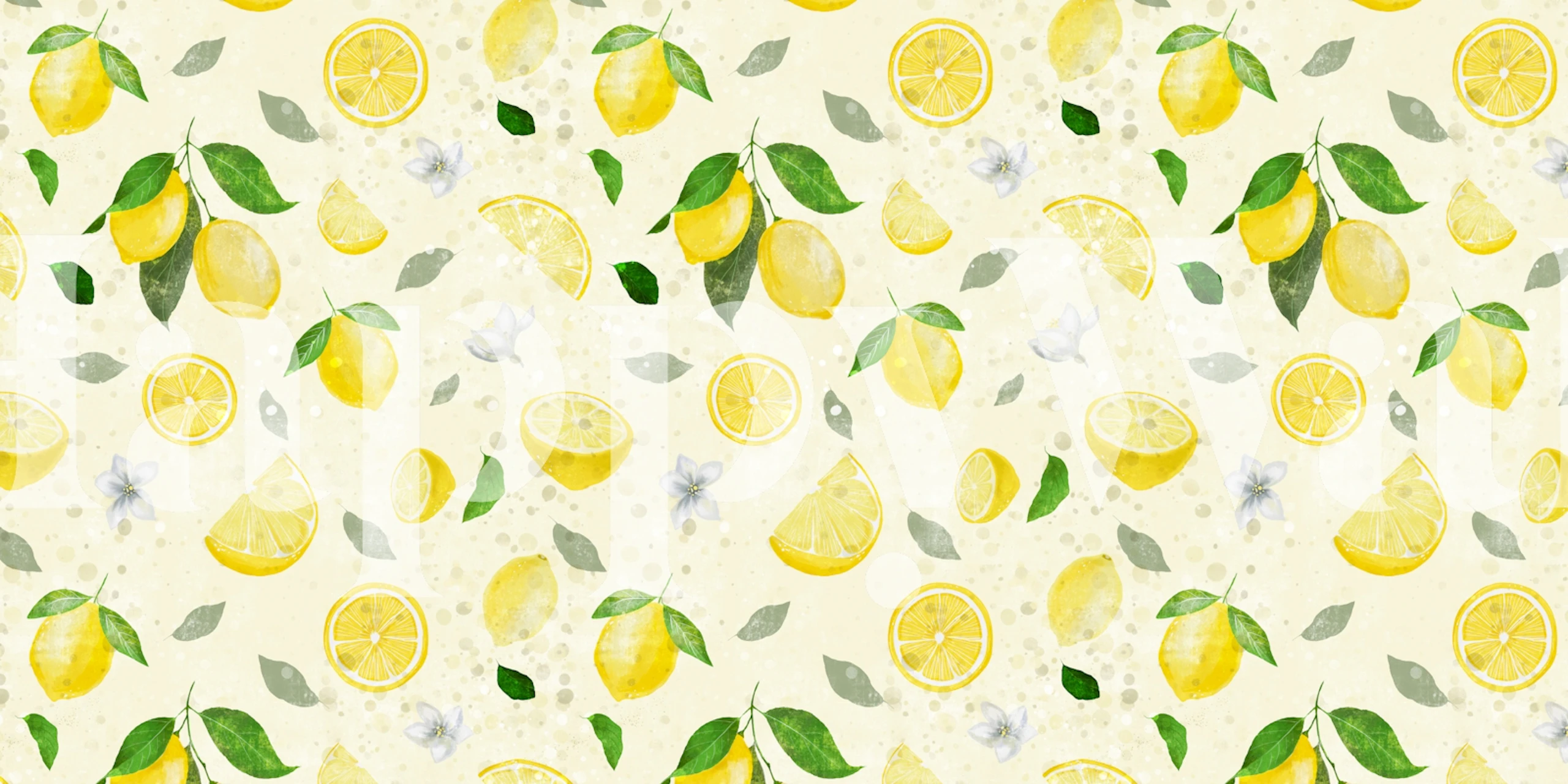 Lemon wall tapeta w pokoju