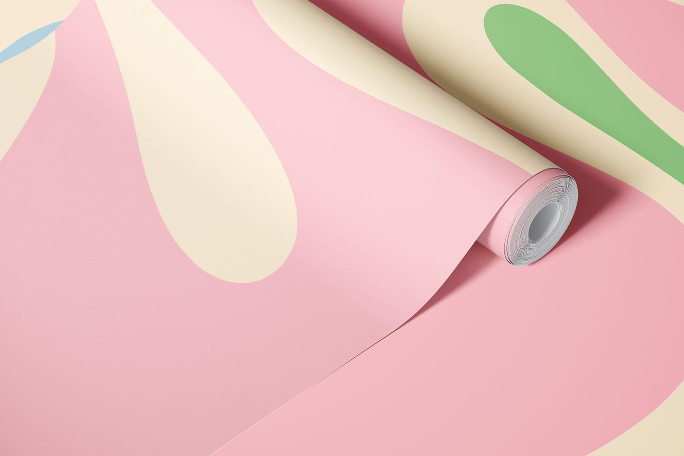 Smooth Contours Trippy Pastel Abstract wallpaper roll