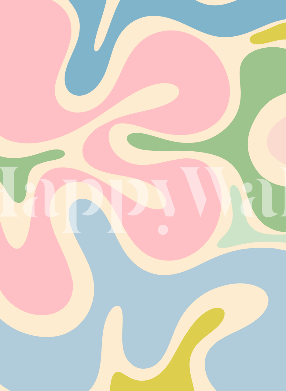 Smooth Contours Trippy Pastel Abstract tapeta v pokoji