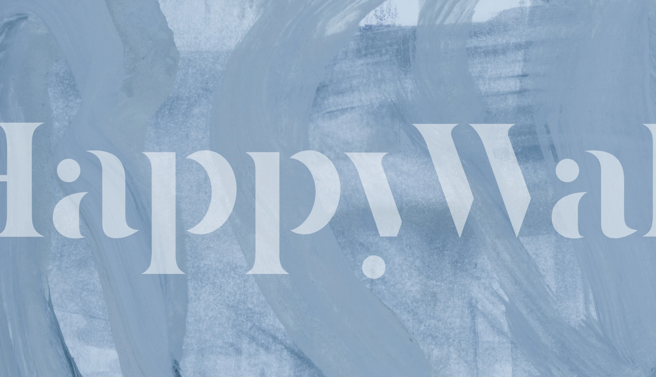 Blue abstract brush strokes wallpaper in soft hues