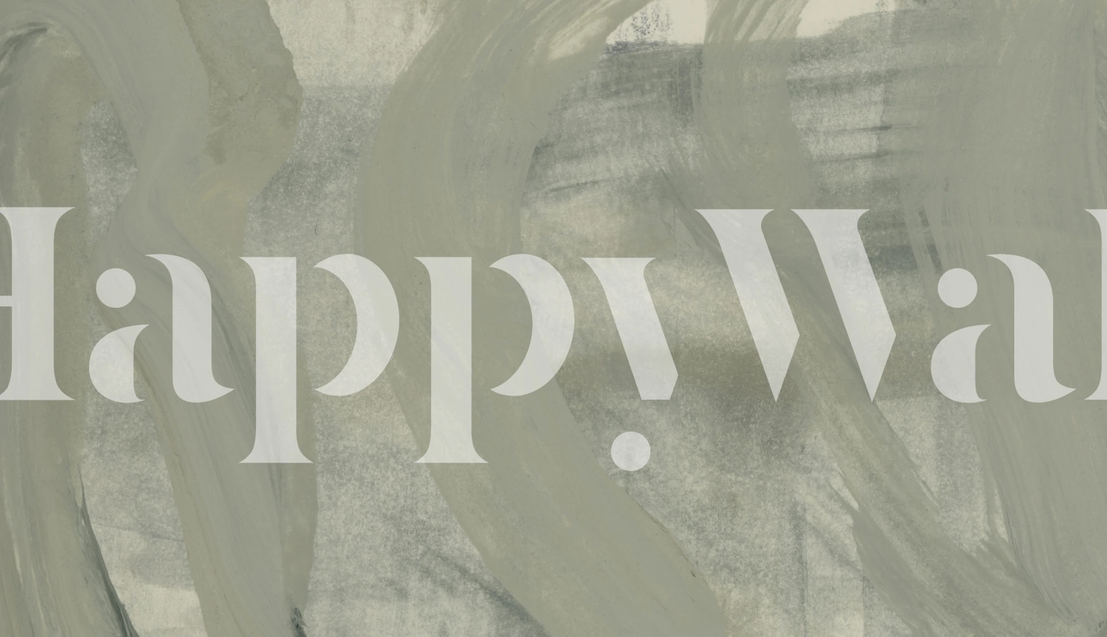 Brush strokes in soft olive and muted gray wallpaper