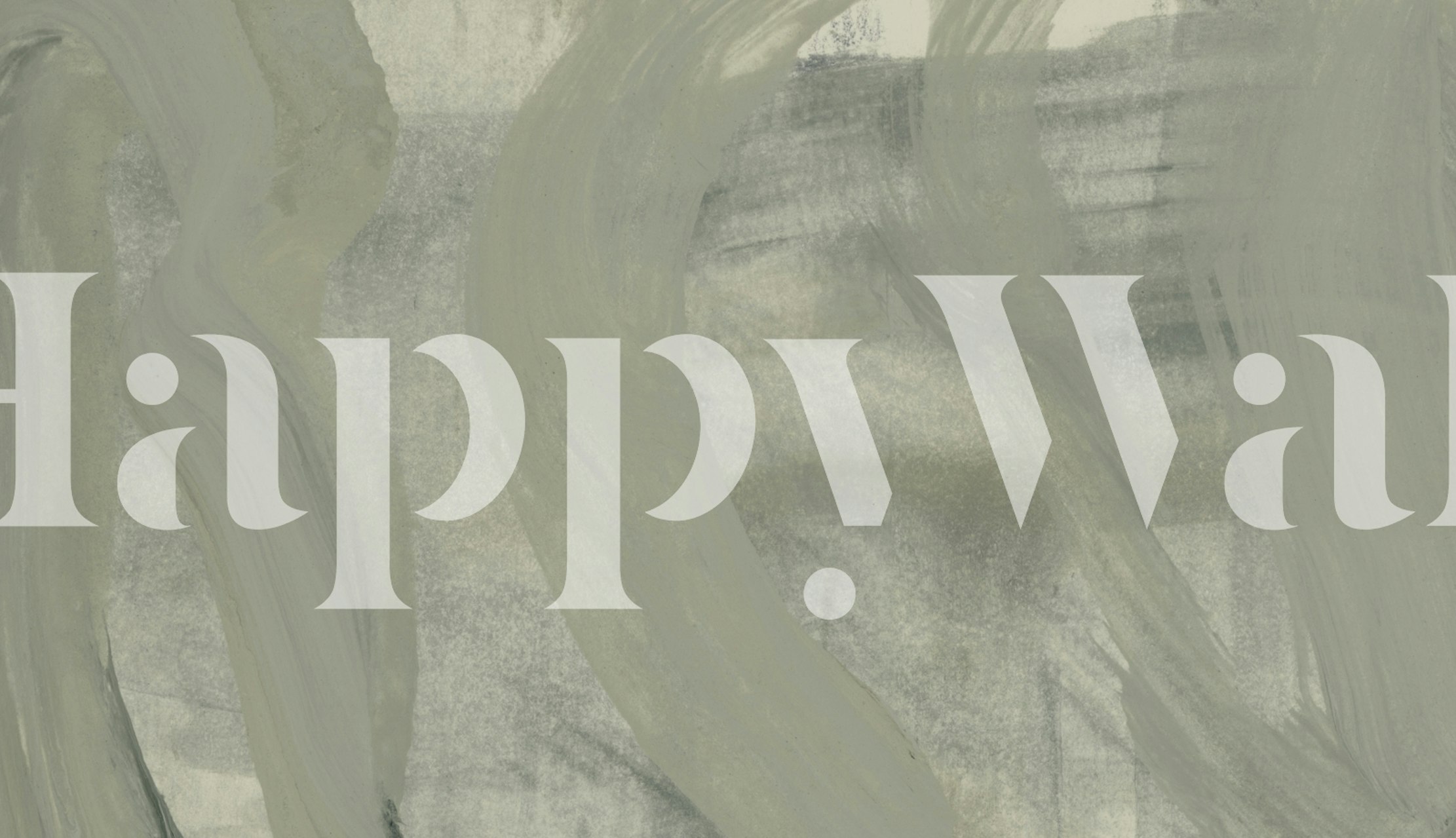 Brush strokes in soft olive and muted gray wallpaper