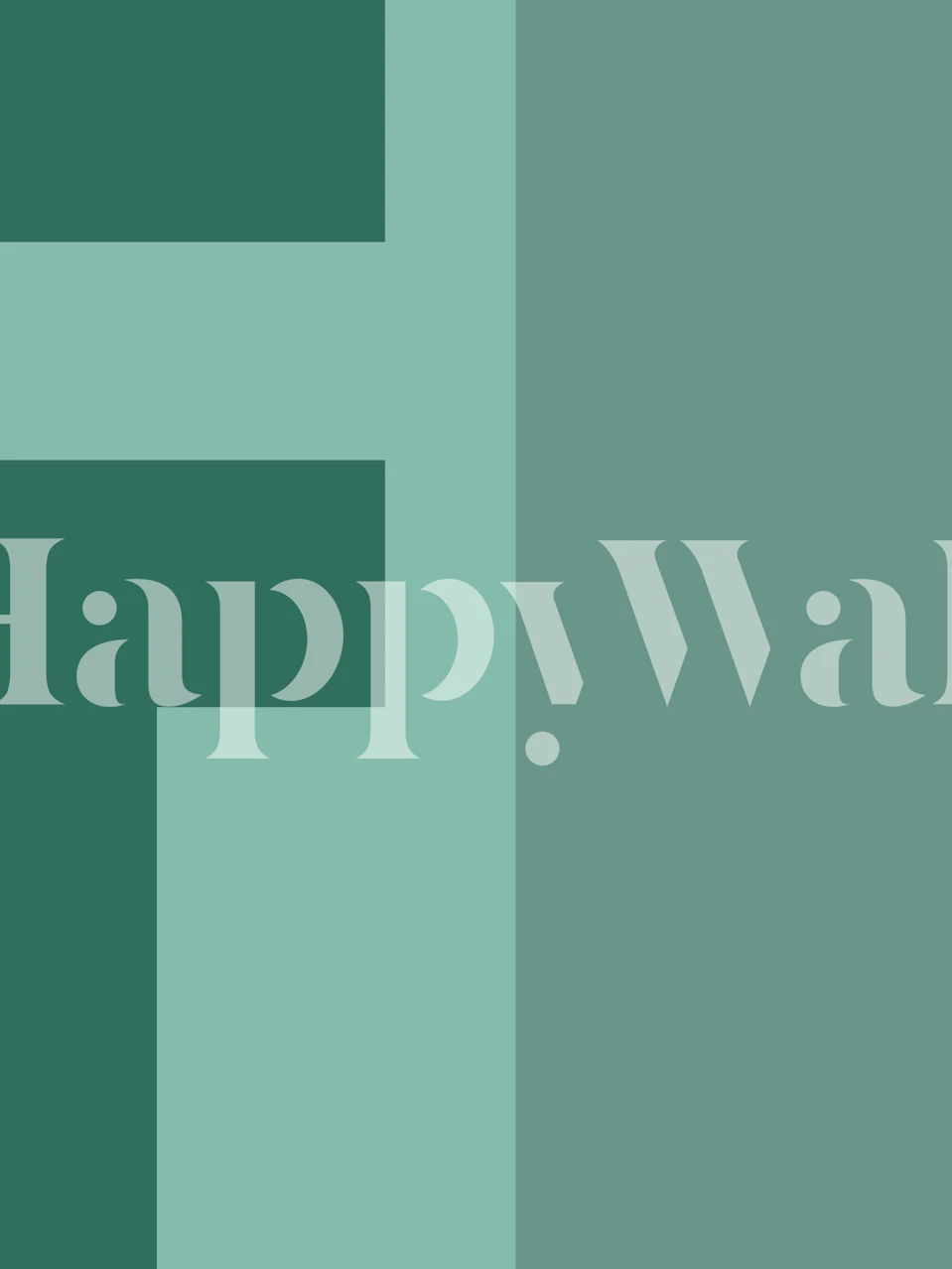 Emerald Color Blocks wallpaper displayed in a room