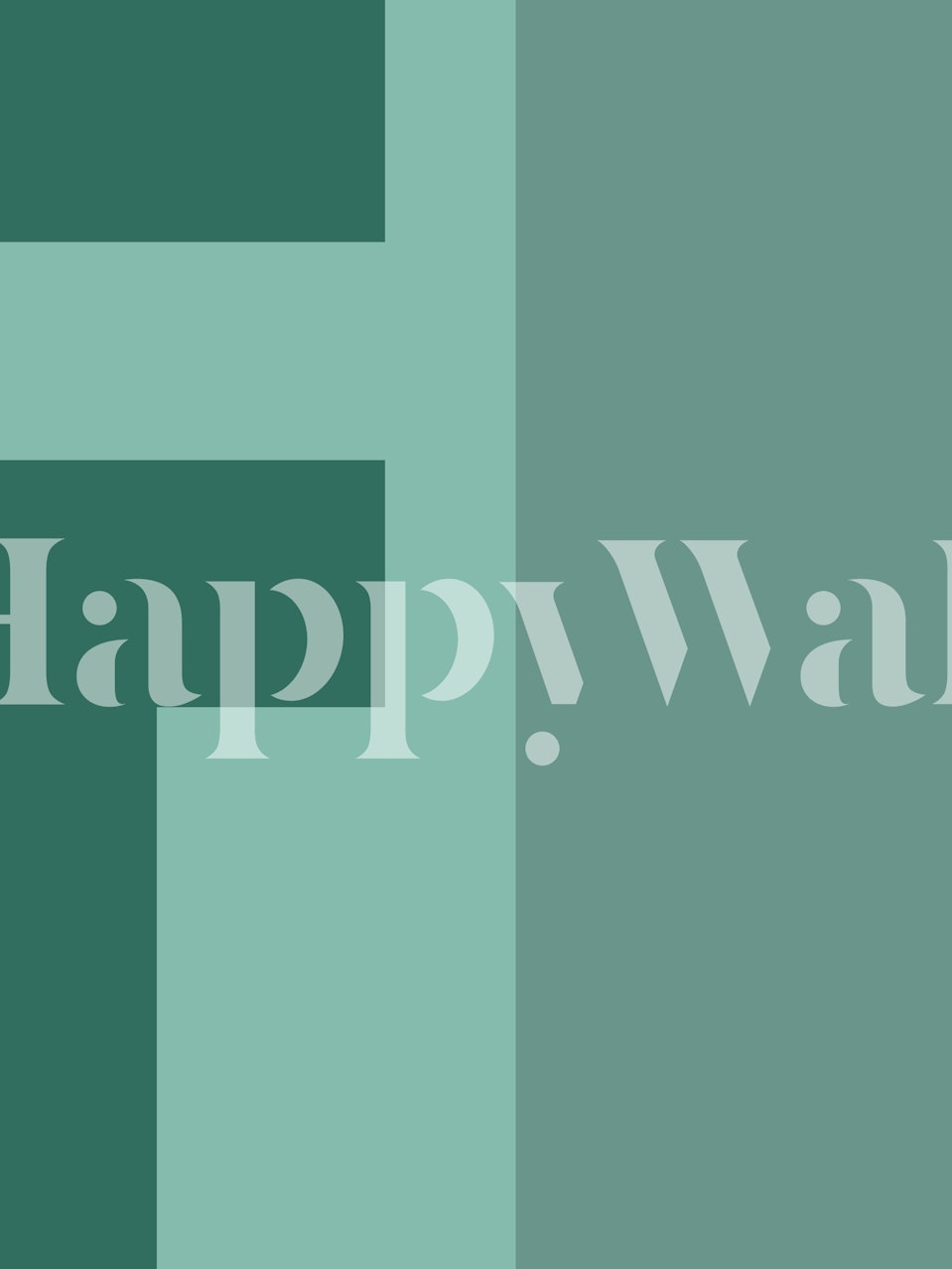 Emerald Color Blocks wallpaper displayed in a room