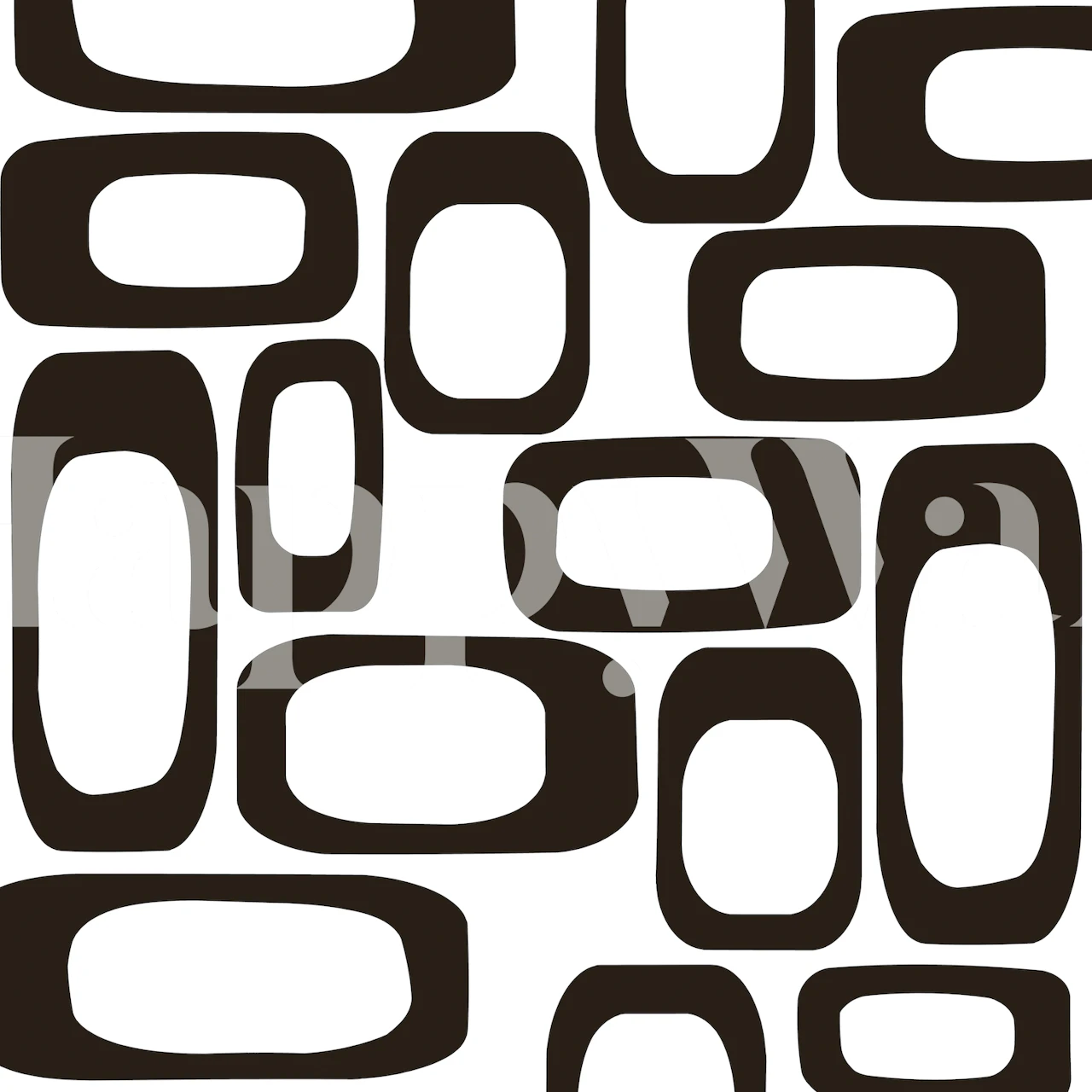 Fototapeta Černobílý geometrický čtvercový vzor