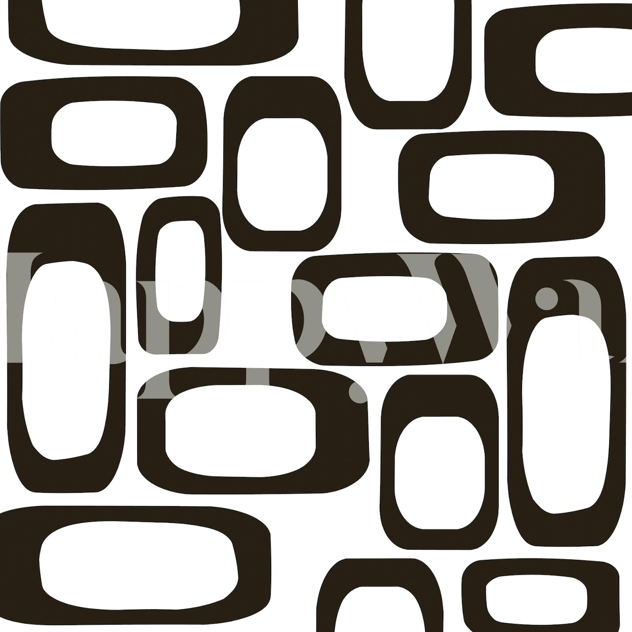 Μural τοίχου γεωμετρικού μαύρου και άσπρου Square Pattern