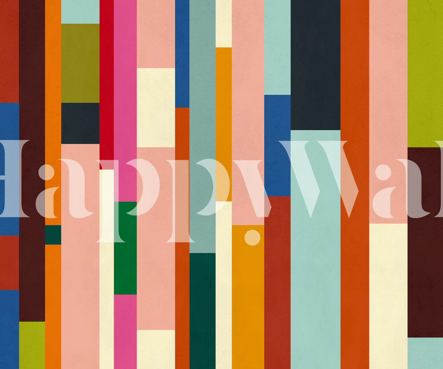 Modernist Color Block wallpaper in a room