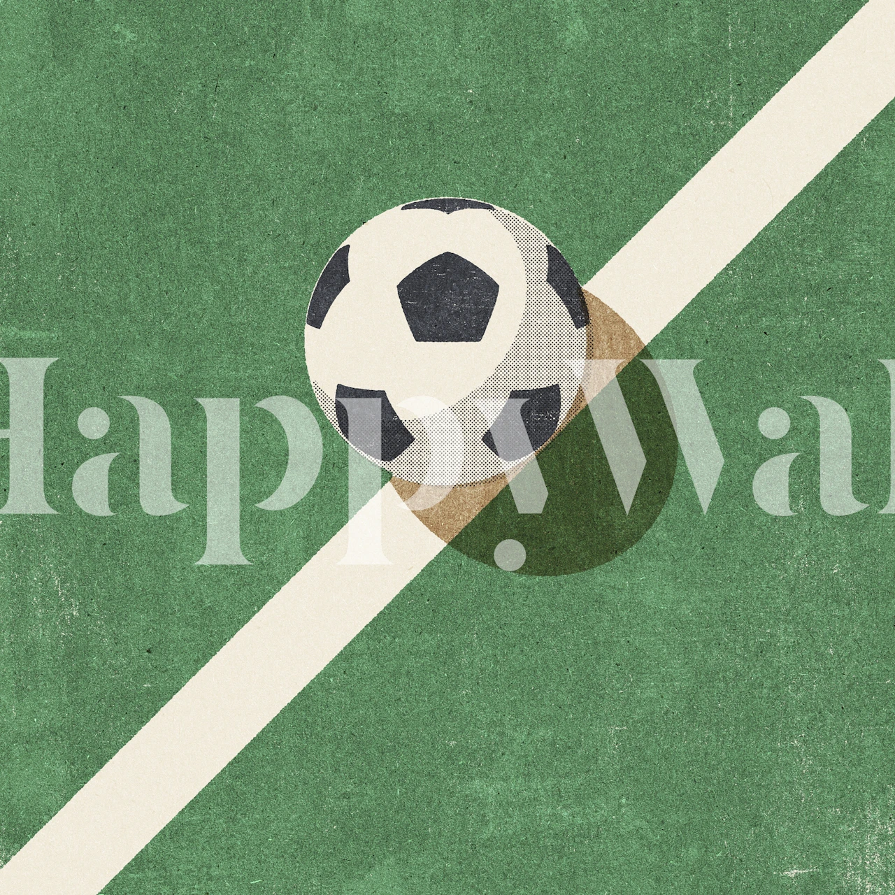 Football graphic on green background wallpaper