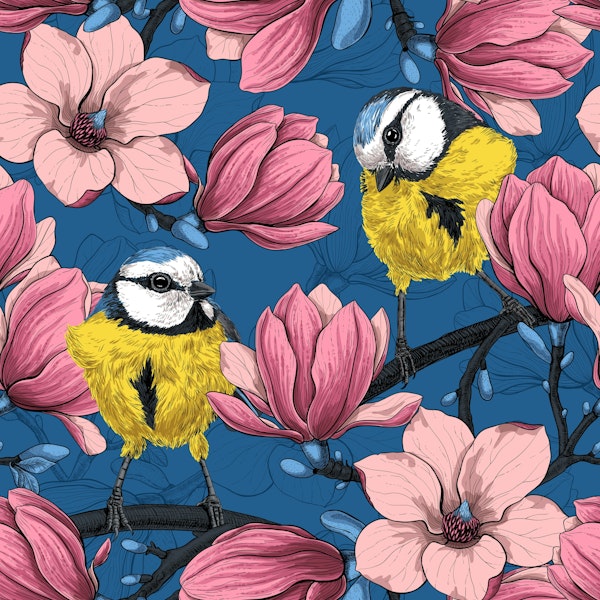 Spring time in pink and blue