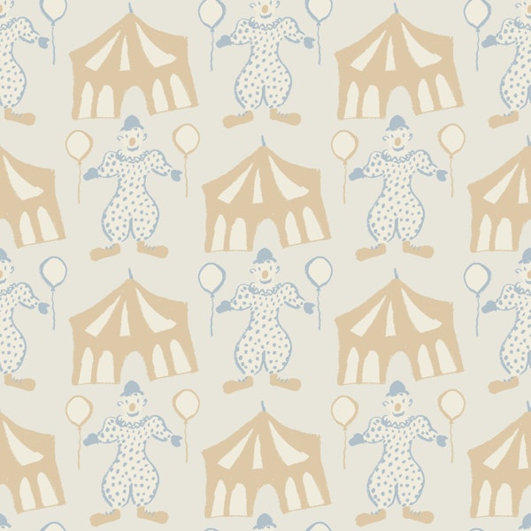 Nursery clown neutral tones