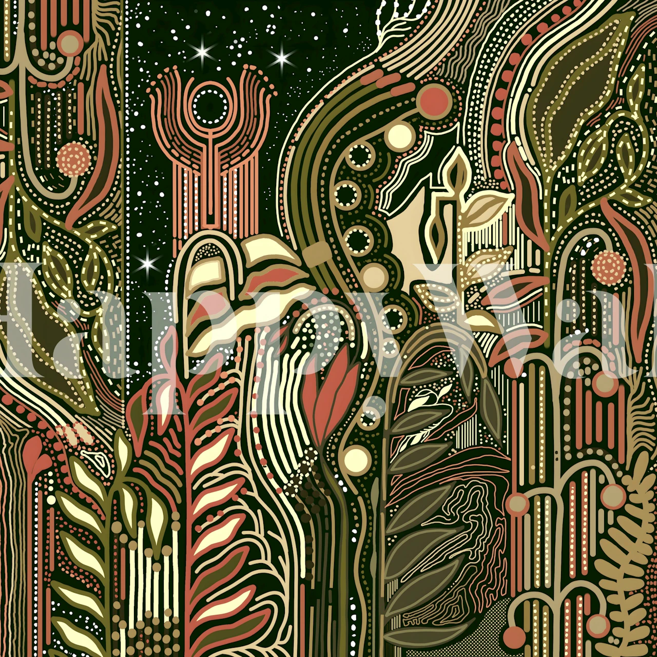 Enchanted Flora Universe tapet i ett rum