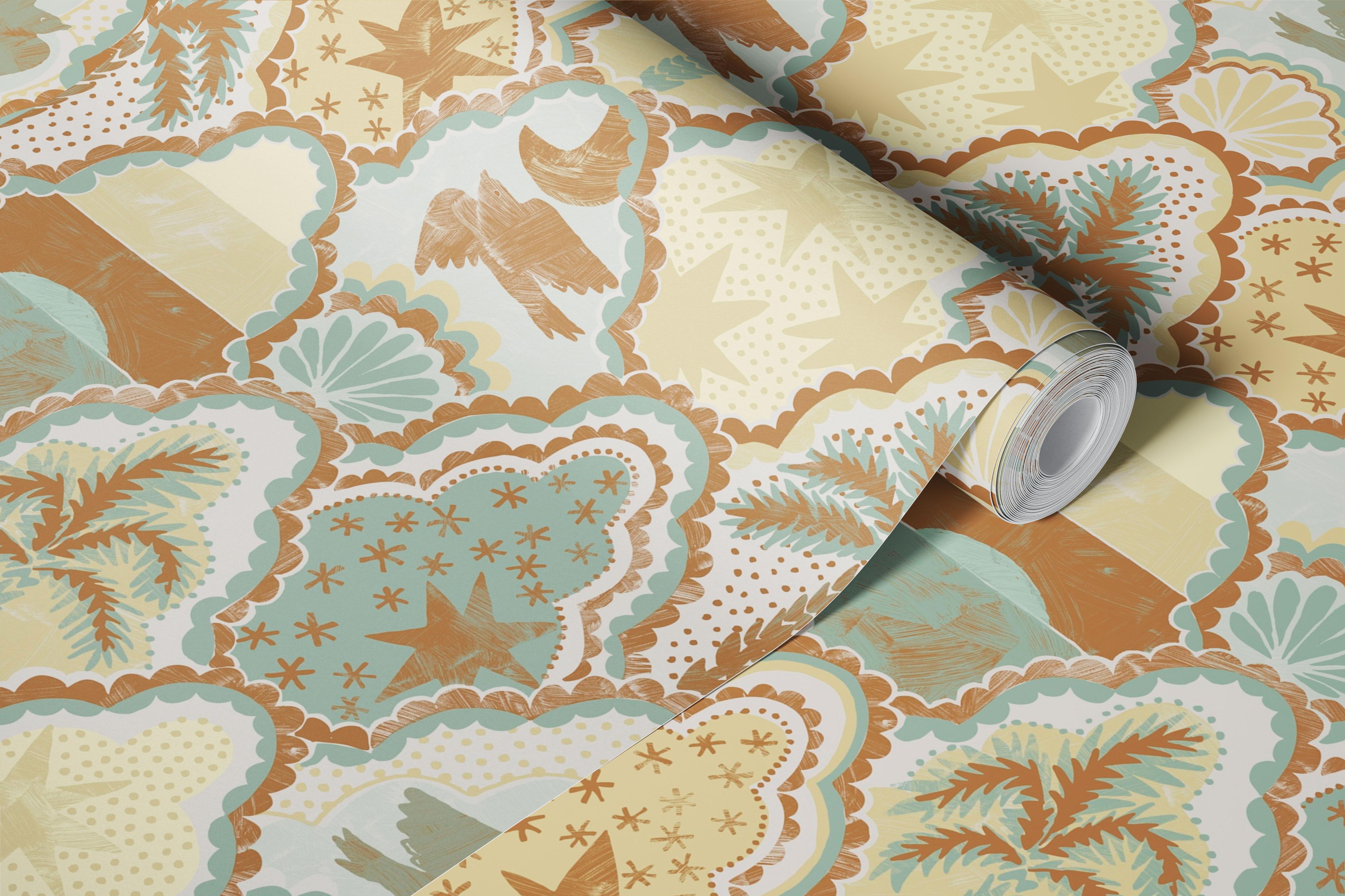 Dreaming of Elsewhere Beige tapetti huoneessa